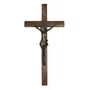 Crucifixo de Parede Madeira Cristo em Bronze - 53 cm x 30 cm