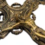 Crucifixo de Parede Metal Ouro Velho