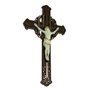 Crucifixo de Parede Plástico Ouro Velho e Cristo Luminoso - 29 cm x 17 cm