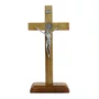 Crucifixo de São Bento em Madeira - 22 cm 