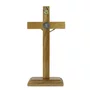 Crucifixo de São Bento em Madeira - 22 cm 