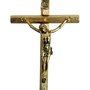 Crucifixo Dourado Metal Corrente - 10 cm