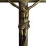 Crucifixo Mármore de Parede Pintura Bronze - 30 cm x 16 cm