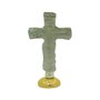 Crucifixo Metal Dourado e Prata Base 8 Cm