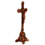 Crucifixo de Mesa em Metal Bronze - 17 cm 