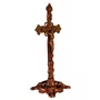 Crucifixo de Mesa em Metal Bronze - 29 cm 