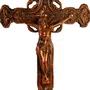 Crucifixo de Mesa em Metal Bronze - 29 cm 