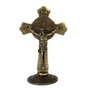 Crucifixo de Metal Mesa Ouro Velho - 11 cm