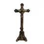 Crucifixo de Metal Mesa Ouro Velho - 17 cm 