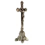 Crucifixo de Mesa em Metal Prata - 17 cm 