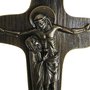Crucifixo Metal Parede Prata Velha - 20 cm x 14 cm