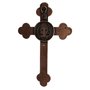Crucifixo Metal Parede São Bento Bronze Velho - 21 cm x 13 cm