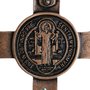 Crucifixo Metal Parede São Bento Bronze Velho - 21 cm x 13 cm