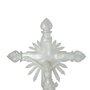 Crucifixo de Mesa Resina Creme Perolizada 58cm