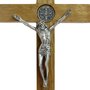 Crucifixo de São Bento em Madeira - 22 cm 