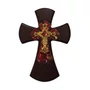 Cruz Acrílica Dourado Madeira - 29 cm