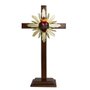 Cruz de Madeira Parede e Mesa Resplendor do Sagrado Coração de Jesus - 62 cm x 34 cm
