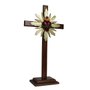 Cruz de Madeira Parede e Mesa Resplendor do Sagrado Coração de Jesus - 62 cm x 34 cm