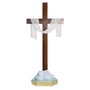 Cruz de Madeira Vestes de Jesus Resinado - 213 cm x 92 cm