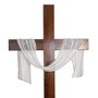Cruz de Madeira Vestes de Jesus Resinado - 213 cm x 92 cm