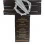 Cruz de Mesa Cravos em Mármore Semana Santa Marrom - 26 cm
