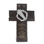 Cruz de Mesa Cravos em Mármore Semana Santa Marrom - 26 cm
