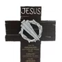 Cruz de Mesa Cravos em Mármore Semana Santa Marrom - 26 cm