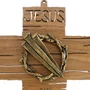 Cruz de Parede Cravos em Mármore com Pintura Bronze Semana Santa - 26 cm