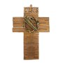 Cruz de Parede Cravos em Mármore com Pintura Bronze Semana Santa - 26 cm