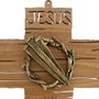 Cruz de Parede Cravos em Mármore com Pintura Bronze Semana Santa - 26 cm