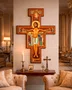 Cruz de Parede São Damião em MDF - 150 cm X 100 cm