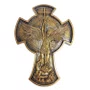 Cruz de São Miguel Arcanjo em Mármore Pintura Bronze - 23 cm
