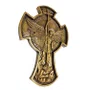 Cruz de São Miguel Arcanjo em Mármore Pintura Bronze - 23 cm
