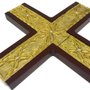 Cruz Matrimonio Dourada Madeira 40 cm