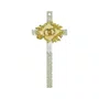 Cruz Matrimônio Dourado e Prata Metal 12.5 cm