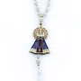 Dezena Carro de Nossa Senhora Aparecida Branca Strass - 10 mm