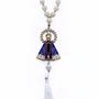 Dezena Carro de Nossa Senhora Aparecida Branca Strass Pompom - 8 mm