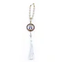 Dezena Carro de Nossa Senhora Aparecida Branca Strass Pompom - 8 mm