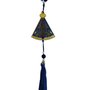 Dezena de Carro Nossa Senhora Aparecida em MDF com Pompom Azul 10 mm