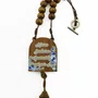 Dezena para Carro Madeira de Nossa Senhora Aparecida com Pompom - 10 mm