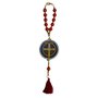 Dezena para Carro Medalha de São Bento com Pompom Vermelho