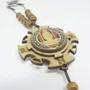 Dezena para Carro Medalha de São Bento em MDF Resinado Contas de 10mm