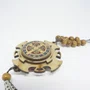 Dezena para Carro Medalha de São Bento em MDF Resinado Contas de 10mm