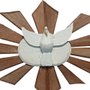 Divino Espírito Santo de Madeira Clara Oval Simples - 22 cm x 35 cm