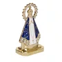Enfeite de Nossa Senhora Aparecida Branco em Metal de Carro Autocolante - 5,5 cm