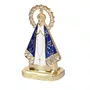 Enfeite de Nossa Senhora Aparecida Branco em Metal de Carro Autocolante - 5,5 cm