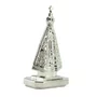 Enfeite de Nossa Senhora Aparecida Carro Metal Prata Autocolante - 5 cm