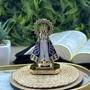 Enfeite de Nossa Senhora Aparecida Carro Plástico Branca 8 cm