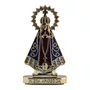 Enfeite de Nossa Senhora Aparecida Carro Plástico Marrom 8 cm