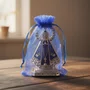 Enfeite de Nossa Senhora Aparecida Marrom Plástico Autocolante - 8 cm